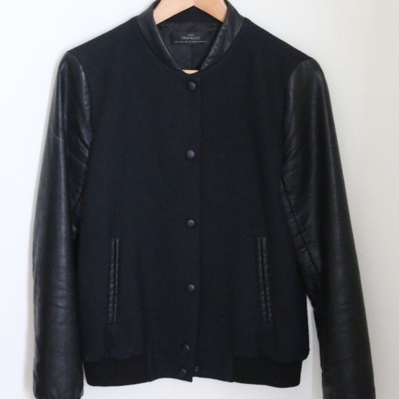 Zara Trafaluc Contrast Varsity/ Bomber Jacket - Picture 1 of 7